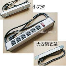 6 Way Metal Rack Mount Outlet Strip, UL Approved American Power Bar for Server