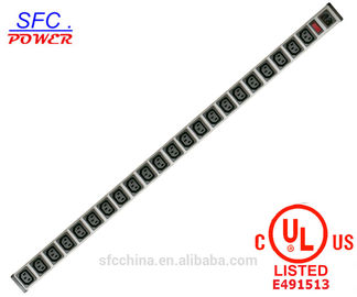 IEC 60320 C13 C14 PDU POWER STRIP Smart 23 Outlets Power Bar For Network Cabinet , Rack mounted Outlets