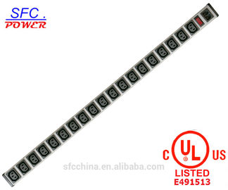 IEC 60320 C13 C14 PDU POWER STRIP Smart 19 Outlet Power Bar For Network Cabinet , Multiple Electrical Outlets