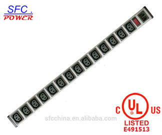IEC 60320 C13 C14 PDU POWER STRIP Smart 14 Outlet Power Strip Bar For Network Cabinet , Multiple Electrical Outlets