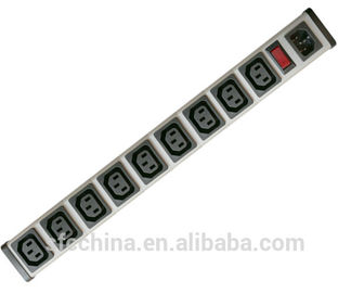 IEC 60320 C13 C14 PDU POWER STRIP for computer, Smart 9 Socket Power Strip Bar For Network Cabinet , Multiple Electrical Outlets