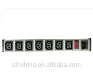 IEC 60320 C13 C14 PDU POWER STRIP for computer, Smart 7 Socket Power Strip Bar For Network Cabinet , Multiple Electrical Outlets