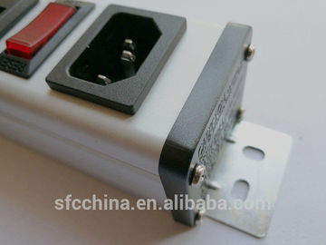 IEC 60320 Inlet C14 PDU, NEMA 5-15R 5 Socket Power Bar with Circuit Breaker,USA Aluminum Shell