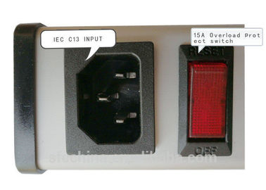 IEC 60320 Inlet C14 PDU, NEMA 5-15R 5 Socket Power Bar with Circuit Breaker,USA Aluminum Shell