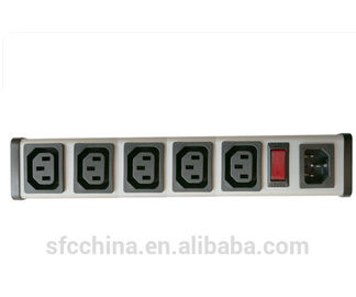 IEC 60320 C13 C14 PDU POWER STRIP, Smart 5 Socket Power Strip Bar For Network Cabinet , Multiple Electrical Outlets