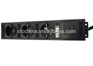 Desktop Outlet Strip ,Aluminum Shell 3 Germany/European Schuko+Dual USB interface