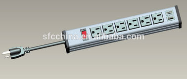 Dual USB port charging and 6 outlets power strip