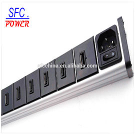 ETL FCC CE Approved alu- alloy 5V 2.1A USB 6 port charger for Laptop&Tablet Charging Cart
