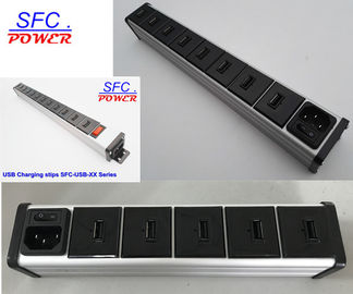 ETL FCC CE Approved alu- alloy 5V 2.1A USB 3 port Smart charge strip