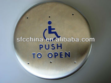 Anti-theft 4.75" small square push to open or push to exit switch for autodoor