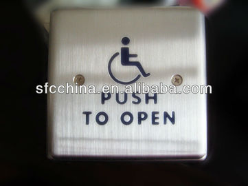Anti-theft 4.75" small square push to open or push to exit switch for autodoor