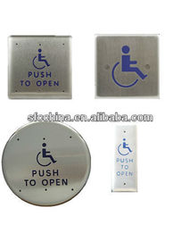 Anti-theft 4.75" small square push to open or push to exit switch for autodoor