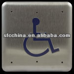 Metal Anti theft 4.75" square push to open or push to exit switch for door,Automatic Handicap Button Door Opener