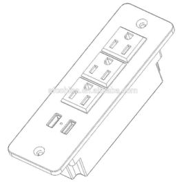 USB Charging 5v 2.4a &1A Desktop Socket / Tabletop Socket /stainless steel of face