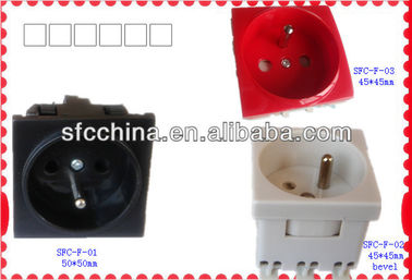FRANCE POWER SOCKET, SINGLE PLASTIC OUTLET BAYONET SOCKET