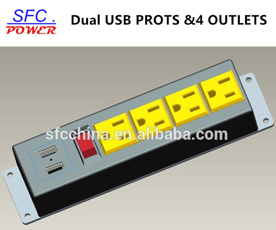 Standard Grounding Grounding and Residential / General-Purpose Application power strip 4 outlet for USA type