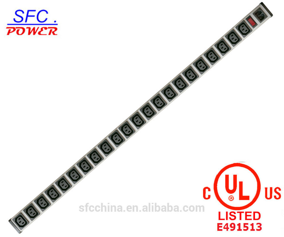 IEC 60320 C13 C14 PDU POWER STRIP Smart 23 Outlets Power Bar For Network Cabinet , Rack mounted Outlets