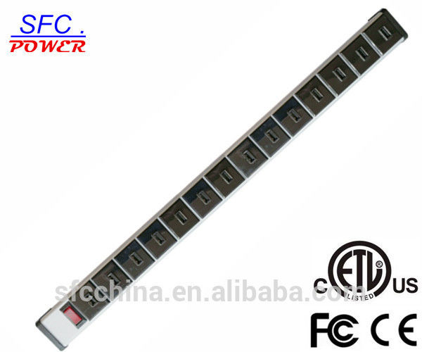 ETL FCC CE Approved aluminum alloy 5V 2.1A USB 14 port charger for Laptop,Smart Charging Strip for Cell Phone