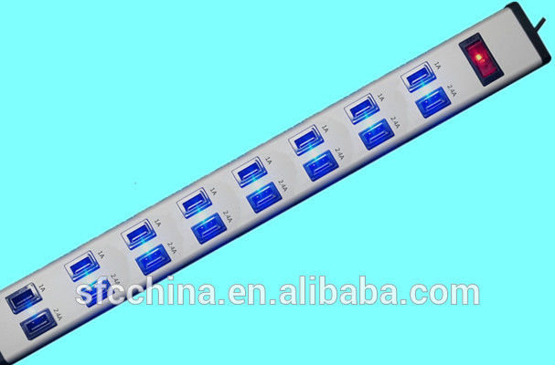 5V 2.4A and 1A USB 16-PORTS CHARGING STATION FOR iPad mobile MP3