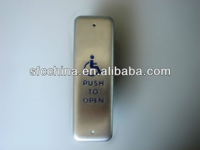 Anti-theft 4.75" small square push to open or push to exit switch for autodoor